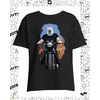 t-shirt chien moto noir enfant
