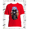 t-shirt chien moto rouge enfant
