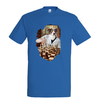t-shirt chien echec - homme  bleu royall