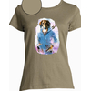T-shirt kaki oiseaux   femme