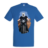 t-shirt moto chien bleu royall