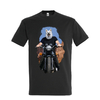 t-shirt moto chien gris souris