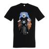 t-shirt moto chien noir