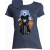 t-shirt chien moto jeans femme