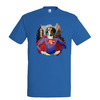 t-shirt chien heroine - homme bleu royall