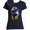 T-shirt chien rugby bleu marine