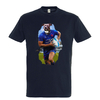 t-shirt chien rugby homme bleu marine