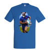 t-shirt chien rugby homme bleu royall