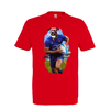 t-shirt chien rugby homme rouge