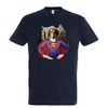 t-shirt chien heroine - homme bleu marine