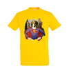 t-shirt chien heroine - homme jaune