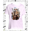 t-shirt rose chien viking enfant