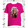 t-shirt fushia chien viking enfant