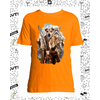 t-shirt orange chien viking  enfant
