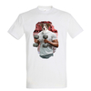 t-shirt chien musculation homme blanc