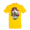 t-shirt chien musculation homme jaune