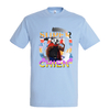 t-shirt chien super chien- homme  bleu ciel