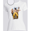 T-shirt panthere hip-hop blanc femme