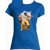 T-shirt panthere hip-hop bleu roy femme