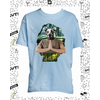 t-shirt chien yoga bleu ciel enfant