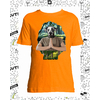 t-shirt chien yoga orange enfant