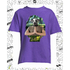 t-shirt chien yoga violet enfant