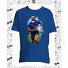 t-shirt bleu roy  chien rugby enfant