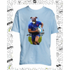 t-shirt bleu ciel chien rugby  enfant