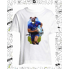 t-shirt chien rugby blanc enfant