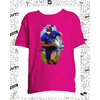 t-shirt fushia chien rugby enfant