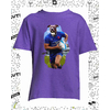 t-shirt violet chien rugby enfant