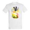 t-shirt chien fleur - homme blanc