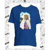 t-shirt bleu roy roi lion enfant