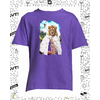 t-shirt violet roi lion enfant