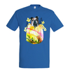 t-shirt chien fleur - homme bleu royall