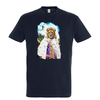 t-shirt bleu marine roi lion homme