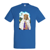 t-shirt bleu royal roi lion homme
