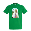 t-shirt vert roi lion homme