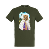 t-shirt dark kaki roi lion homme