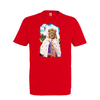 t-shirt rouge roi lion homme