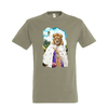 t-shirt kaki roi lion homme