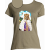 T-shirt kaki  roi lion femme