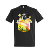 t-shirt chien fleur - homme gris souris