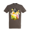 t-shirt chien fleur - homme zinc