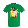 t-shirt chien fleur - homme vert