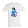 t-shirt chien oiseaux - homme  blanc