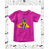 t-shirt enfant fushia motif berger belge