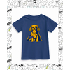t-shirt enfant bleu marine motif Cavalier_King_Charle