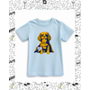 t-shirt enfant bleu ciel motif Cavalier_King_Charle