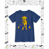 t-shirt enfant bleu marine motif labrador